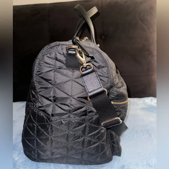 Kate Spade Carmella Quilted Weekend/Travel Bag Black - Picture 3 of 8